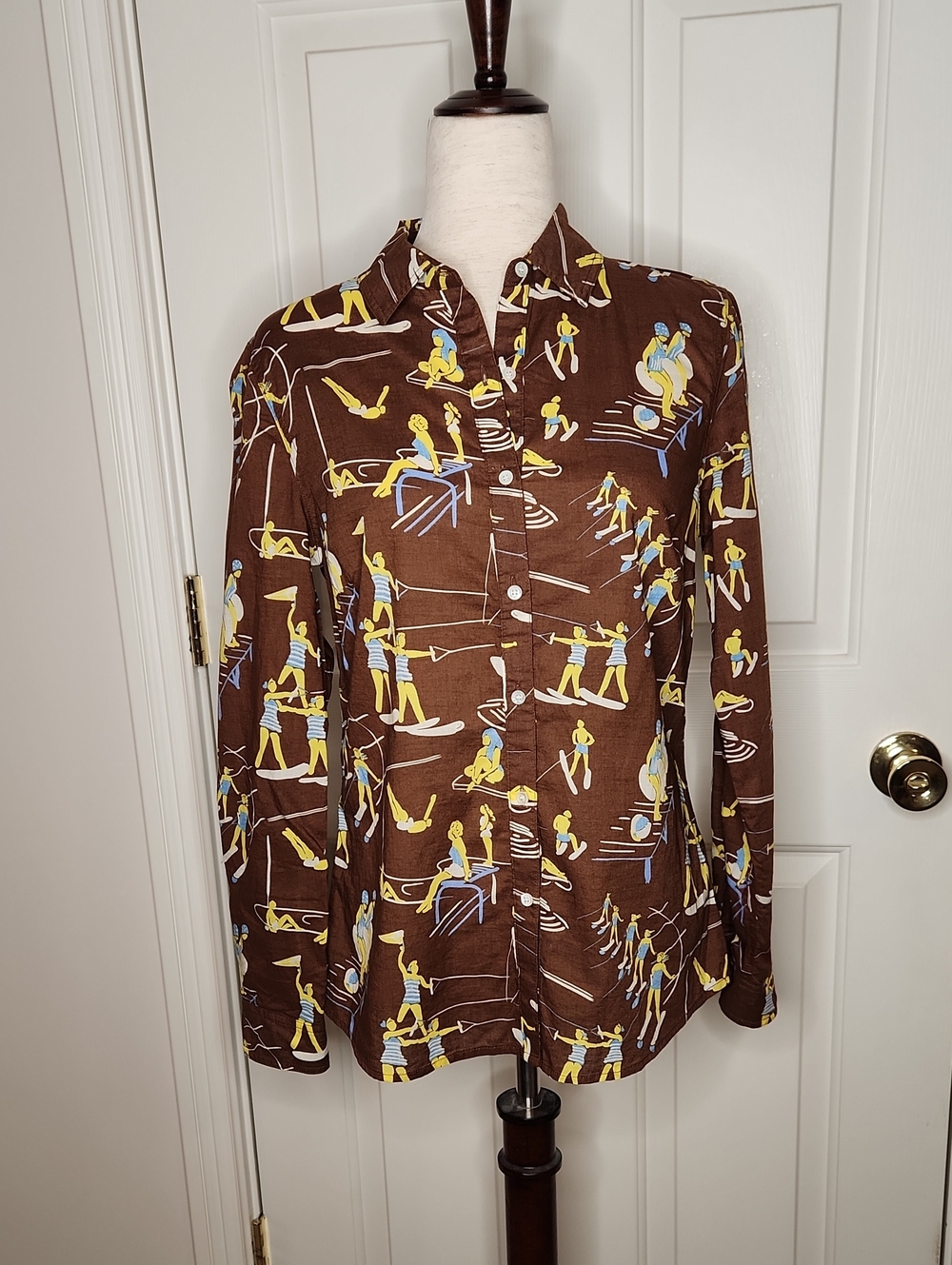 J. Mclaughlin Lois Shirt Plage Royale Size S NWOT